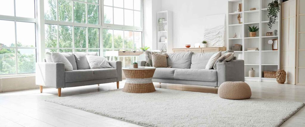 Sala de estar decorada