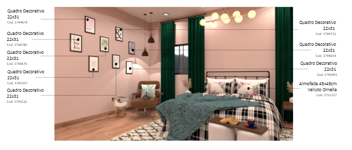 Quarto projetado pelo Projete-se ( Imagem: Telhanorte/ Reprodução)