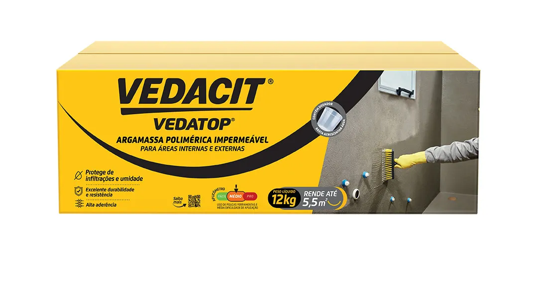Argamassa Polimérica Impermeável Vedatop 12kg Vedacit