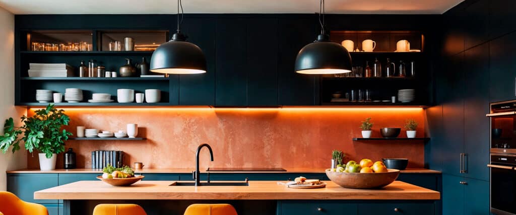 iluminação para cozinha